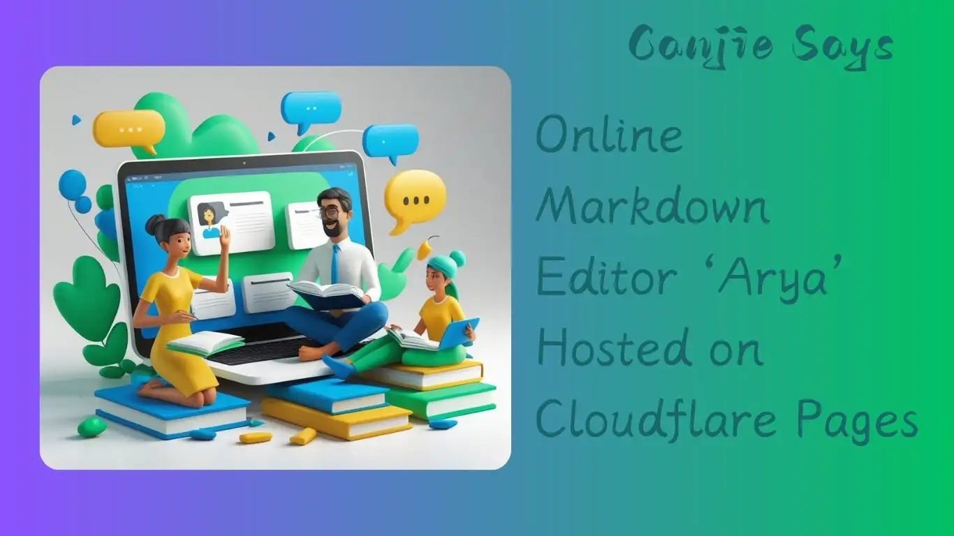 Arya Online Markdown Editor Deployed on Cloudflare Pages